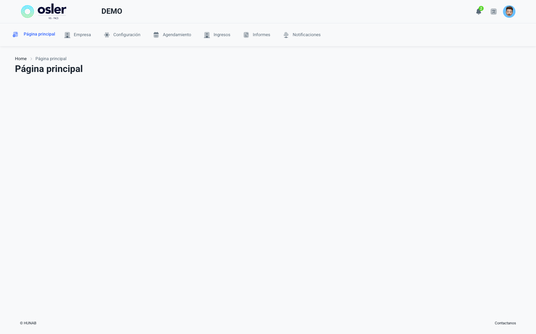 Pantalla de inicio de sesión